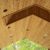 04 High Wood Slat Ceiling